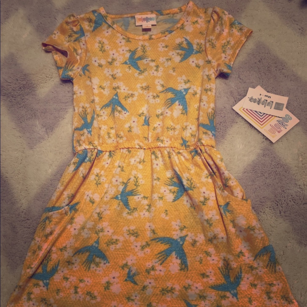 Yellow lularoe dress